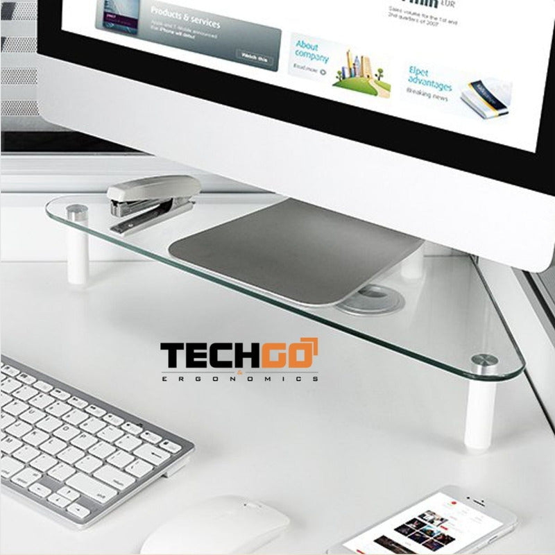 Base Mesa De 2 Niveles: Portátil, Pc, Monitor, Techgo Bma-12