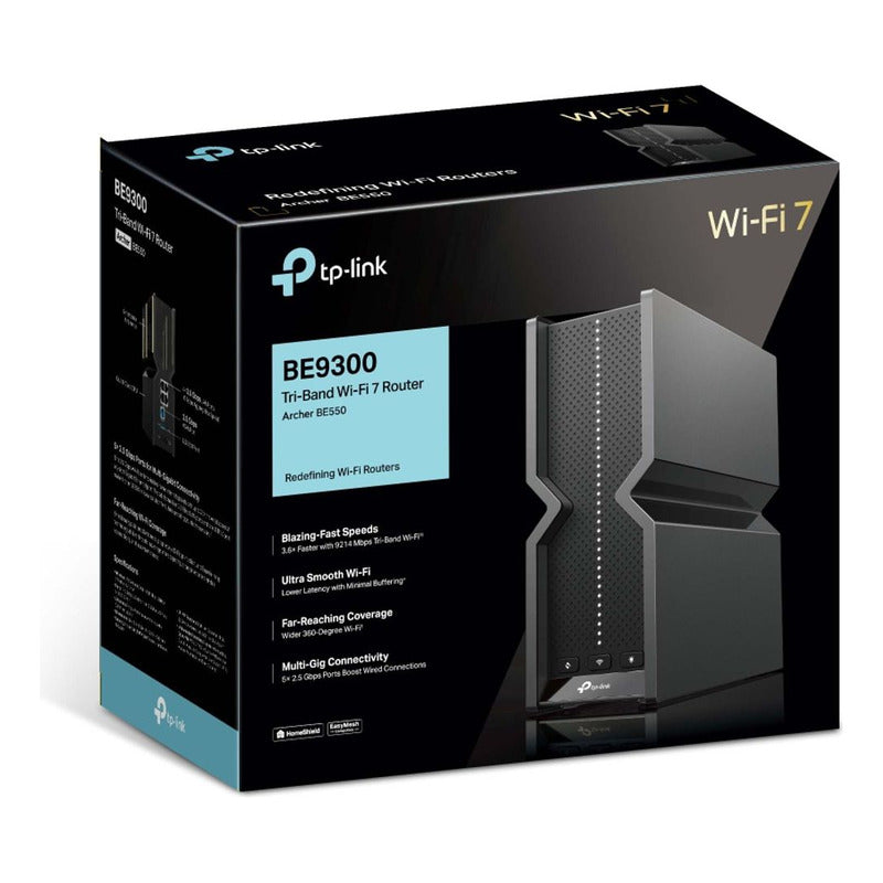 Router WiFi 7 BE9300 TP-Link Archer BE550 de Triple Banda a 9214Mbps con Puertos Multi-Gigabit