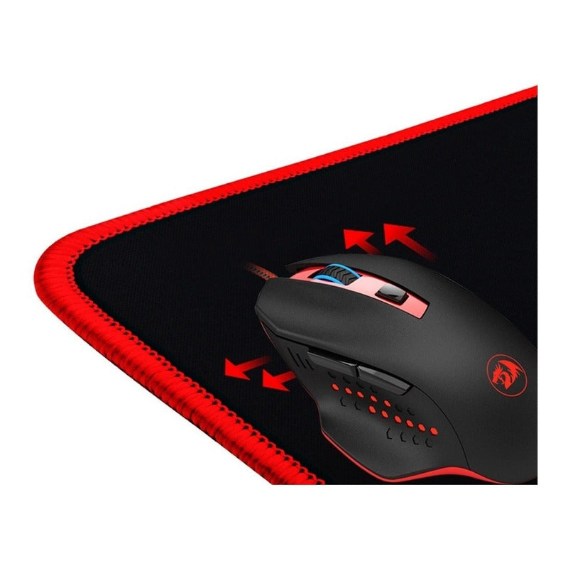 Pad Mouse Gamer Redragon P003 Suzaku, Extra Largo: 800x300mm Negro/rojo