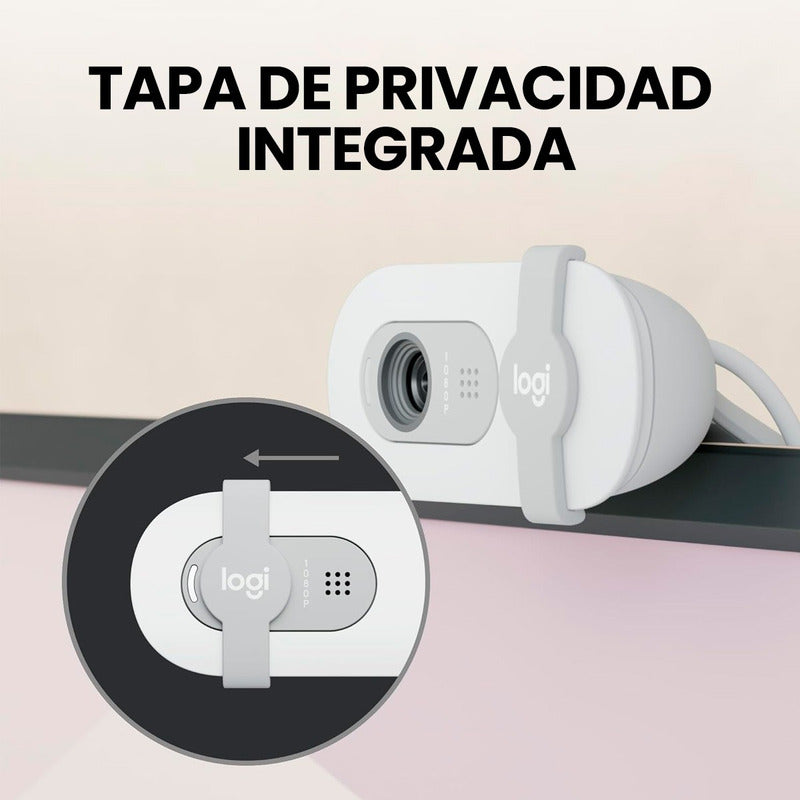 Logitech Brio 100, Webcam Full Hd 1080p / Rightlight 2, Wht
