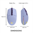 Mouse Gamer Logitech G203 Lightsync Rgb / 8000dpi - Lila