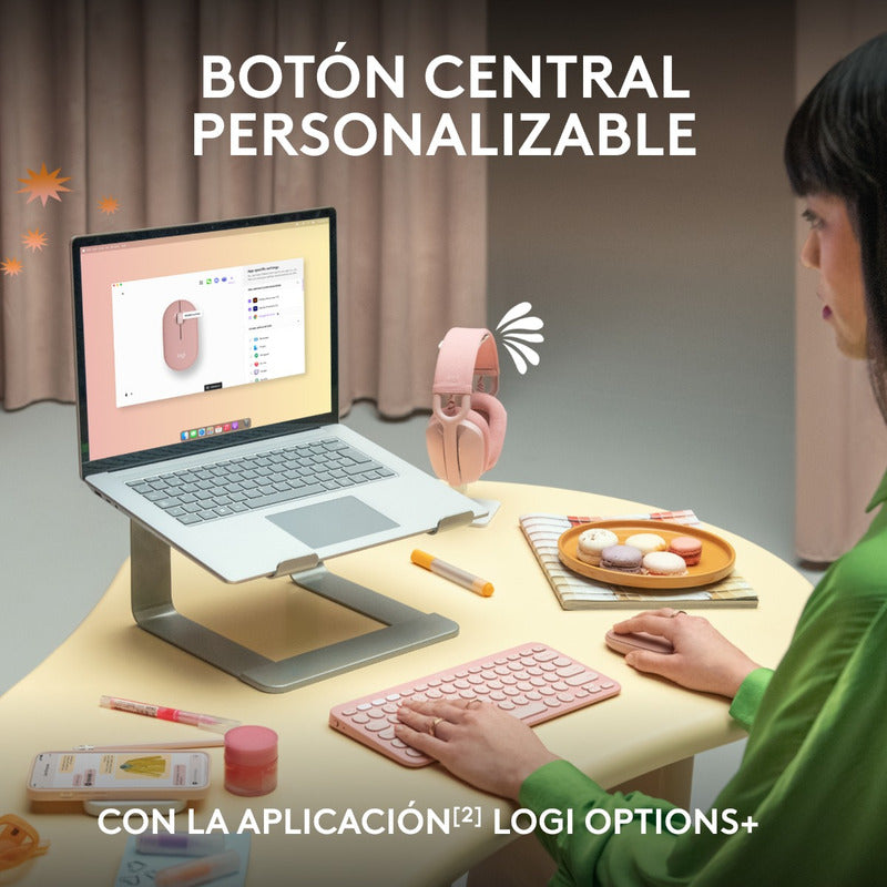 Combo Logitech Bluetooth: Teclado K380s + Mouse M350s, Blanco