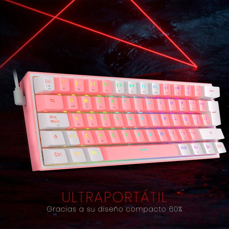 Teclado Gamer Mecánico Wireless Redragon K616rgb-pw Fizz Pro