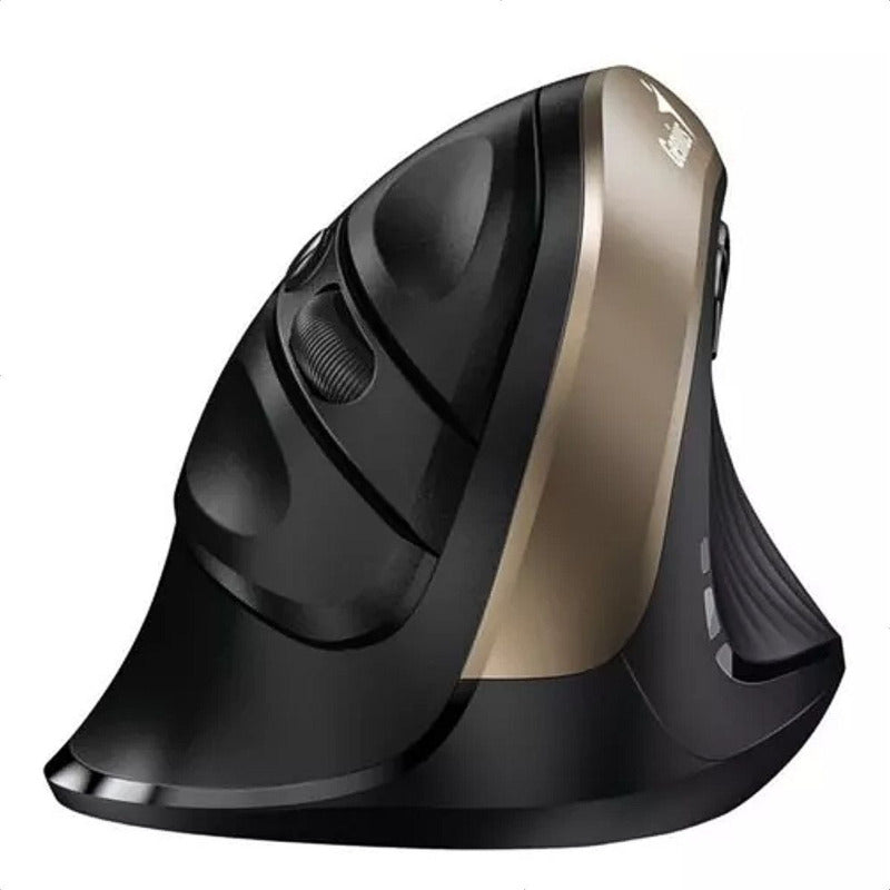 Mouse Vertical Genius Ergo 8250s Inalámbrico 6 Botones, Gold Negro-dorado