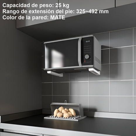 Soporte De Pared Para Horno / Microondas, Techgo Sph1 Blanco