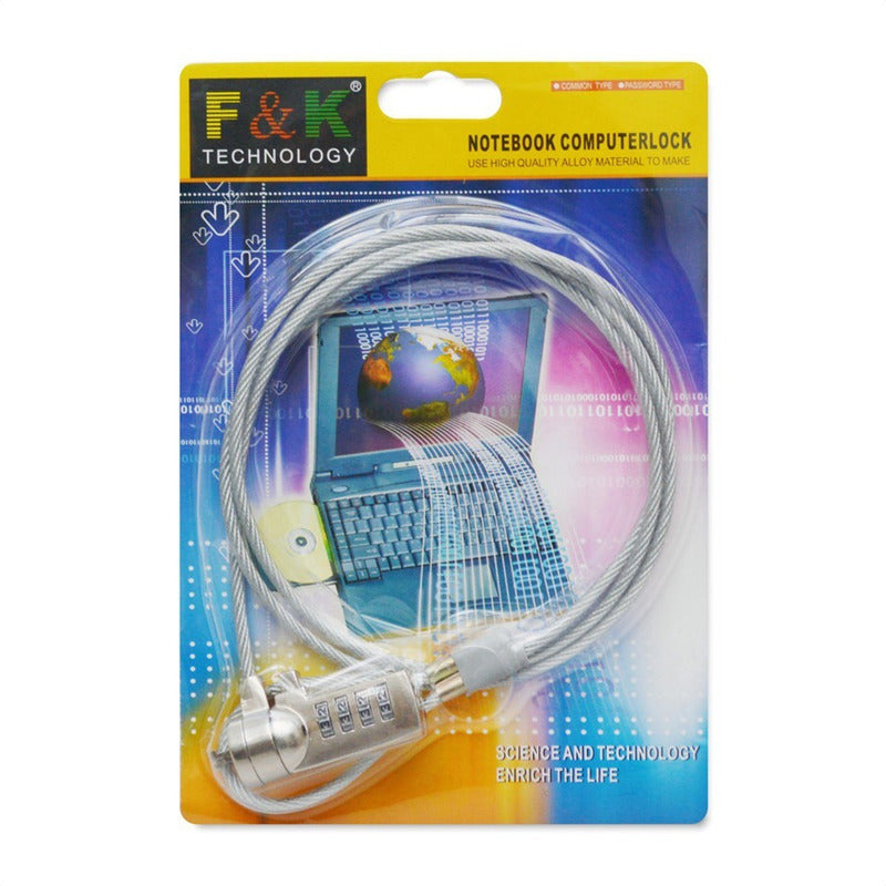 Guaya De Seguridad Con Clave Para Portátil, Monitor, Etc.