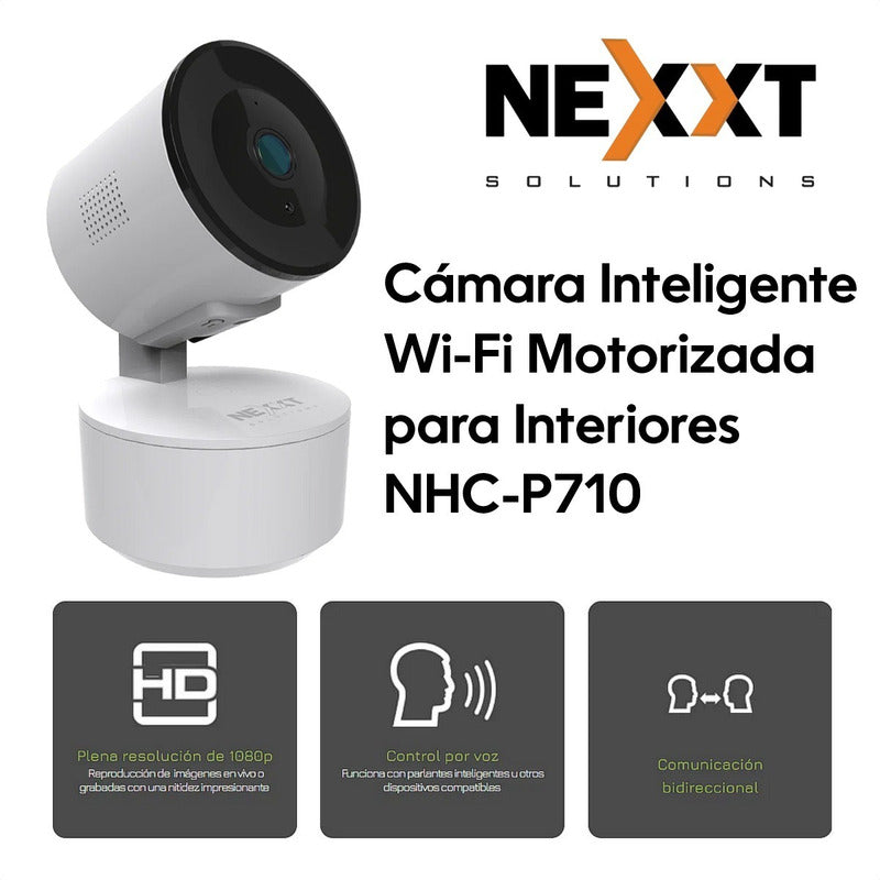 Cámara Seguridad Wifi Smart Robótica, Nexxt Nhc-p710 + 64gb