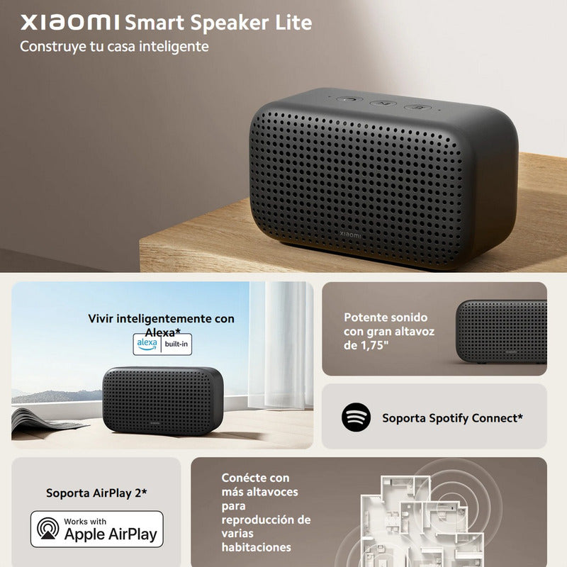Parlante Inteligente Bluetooth Xiaomi Smart Speaker Lite Wi-Fi Alexa Built-in AirPlay 2 Hub Smart Home