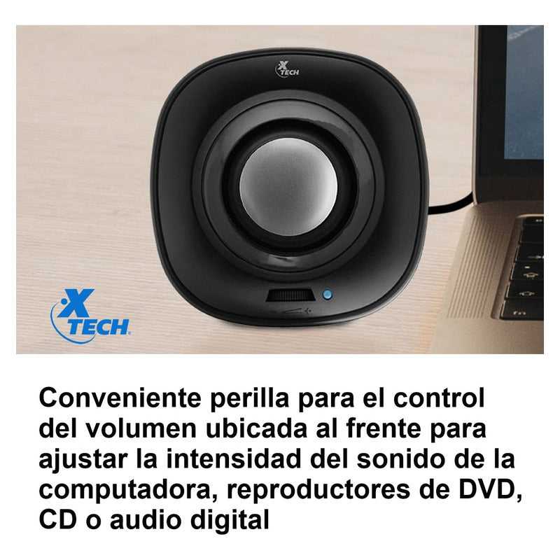 Parlantes Usb Estéreo Multimedia 2.0 Xtech Spekter Xts-115rd
