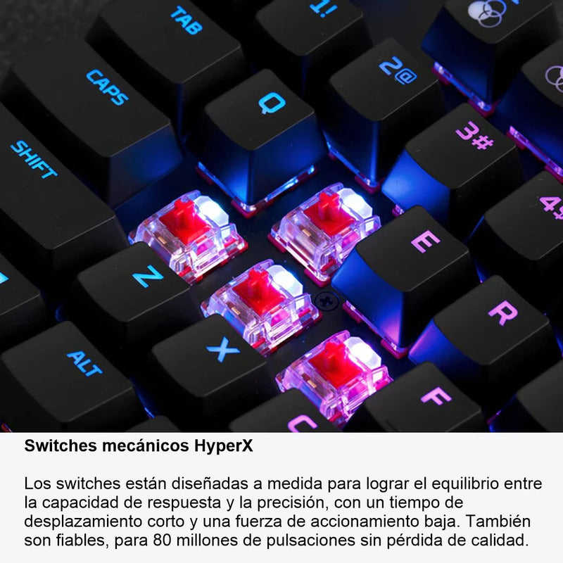 Teclado Gamer Mecánico Hyperx Alloy Origins Core Rgb / Red