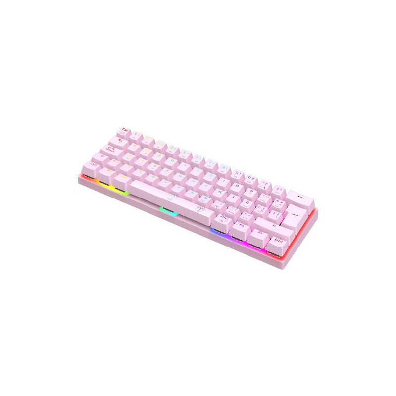 Teclado Gamer 60% T-dagger Arena Pink T-tgk321b-rgb Español Red Switch