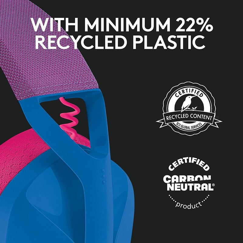 Diadema Gamer Inalámbrica + Bt, Logitech G435, Pc Ps5 - Azul