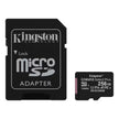 Memoria Micro SD Kingston 256GB Canvas Select Plus A1 C10 U3 V30 100MB/s con Adaptador SD - Original