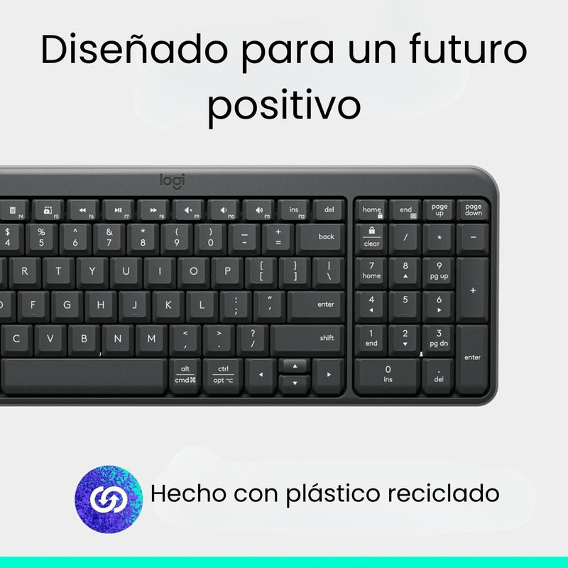 Teclado Bluetooth Inalámbrico Logitech K250 Compacto, Negro