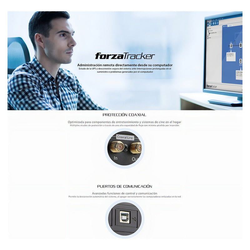 Ups Interactiva Forza Fx-1500lcd, 1500va/840w 8 Tomas