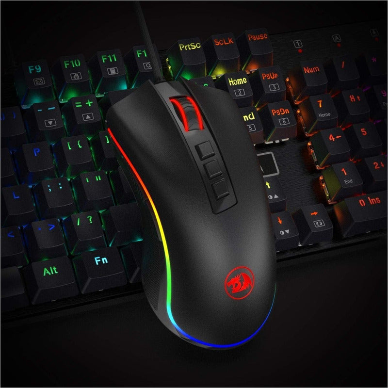Mouse Gamer Redragon M711 Cobra Chroma, 10k Dpi, 9 Keys, Blk Negro