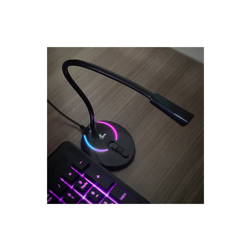 Microfono Gamer Xtech Glisser Xts 680 Usb Colores Dimm Color Negro