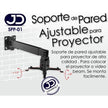 Soporte Universal de Pared y Techo para Proyector/Video Beam TechGo SPP-01, Negro