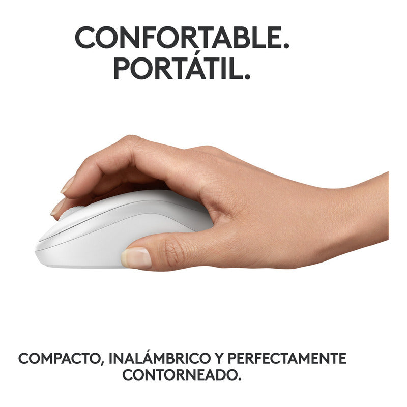 Mouse Bluetooth Logitech M240 Silent Un 90% Silencioso, Wht