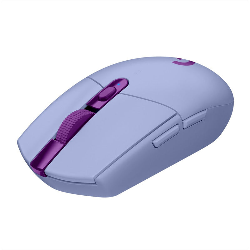 Mouse Gamer Inalámbrico Logitech G305 LIGHTSPEED Sensor HERO 12000 DPI 6 Botones Programables - Lila