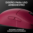 Mouse Gamer Inalámbrico Logitech G Pro 2 Lightspeed, 44k Dpi - Magenta