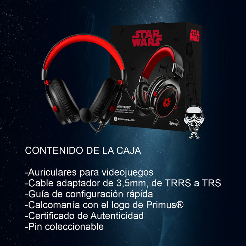 Primus Diadema Gamer Arcus 110t, Ed. Star Wars Darth Vader