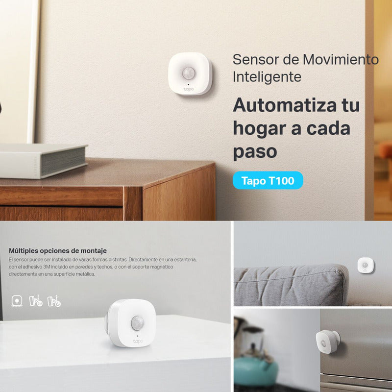 Sensor De Movimiento Inteligente, Tp-link Tapo T100, Blanco