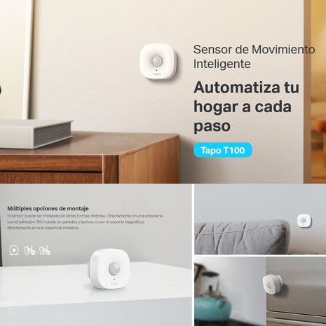 Sensor De Movimiento Inteligente, Tp-link Tapo T100, Blanco