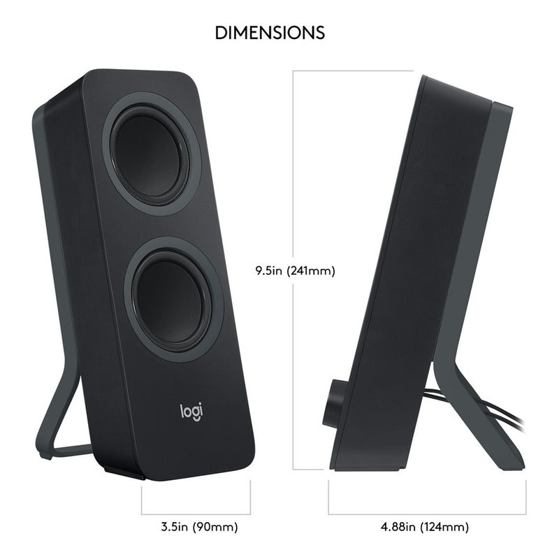 Parlantes Stereo Logitech Z207 Bluetooth/3.5mm Pc Celular Tv