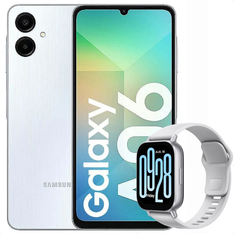 Celular Samsung Galaxy A06 128gb/4gb Azul + Watch 5 Active