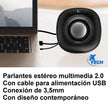 Parlantes Usb Estéreo Multimedia 2.0 Xtech Spekter Xts-115bk