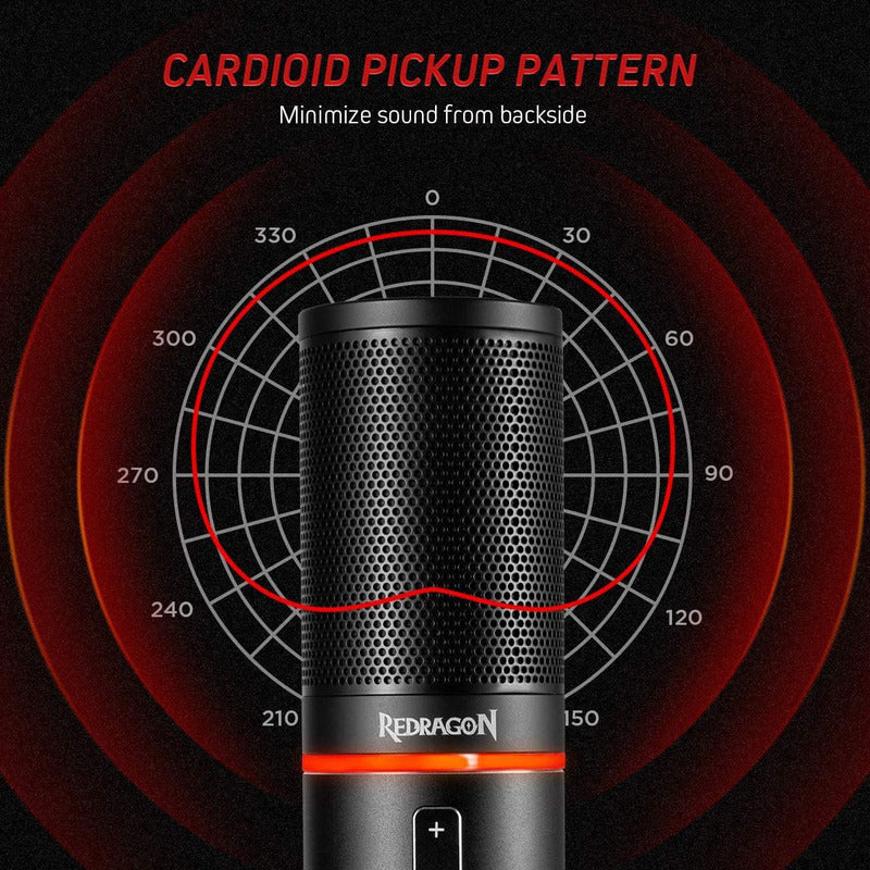 Redragon Gm300 Blazar, Micrófono Cardioide Gamer / Streaming