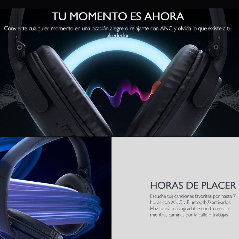 Diadema Bt Cancelación Ruido Anc Klip Xtreme Oasis Knh-050wh