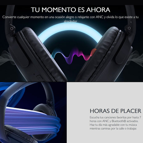 Audífonos Inalámbricos Bluetooth Klip Xtreme Oasis KNH-050WH con Cancelación de Ruido Anc