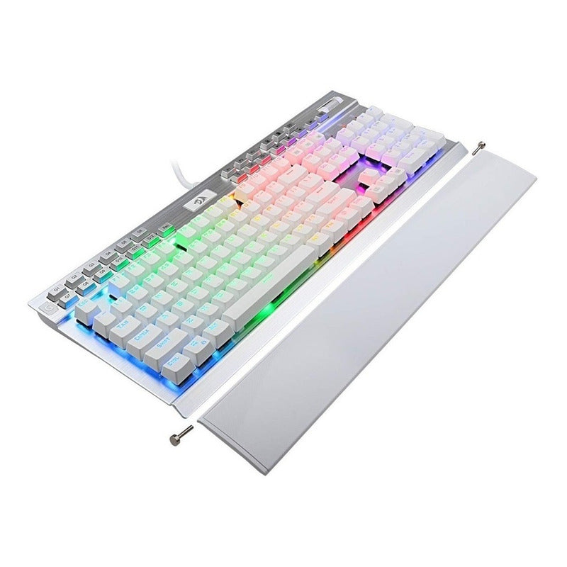 Teclado Gamer Mecánico Redragon K550 Yama, Luces Rgb, Blanco
