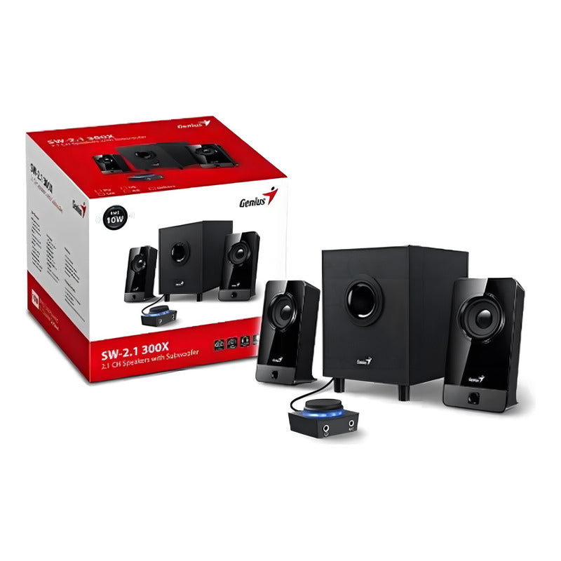 Parlantes Genius Sw-2.1 300x Con Subwoofer 10w 3.5mm Nnet Gn