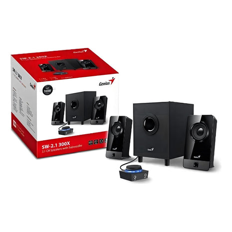 Parlantes Genius Sw-2.1 300x Con Subwoofer 10w 3.5mm Nnet Gn