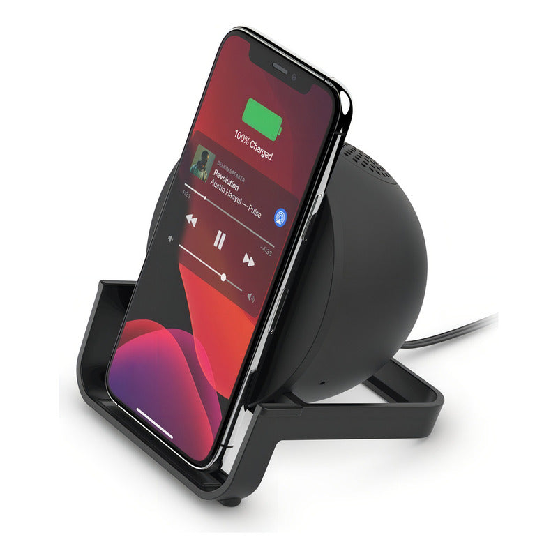 Cargador Inalámbrico Belkin Stand 10w Qi + Speaker