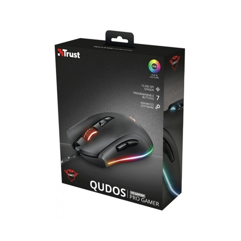 Mouse Gamer Profesional Trust Gxt 900 Qudos / Rgb / 15000dpi