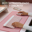 Combo Inalámbrico Slim: Teclado Y Mouse Logitech Mk470, Rosa Rosa Claro Rosa Claro