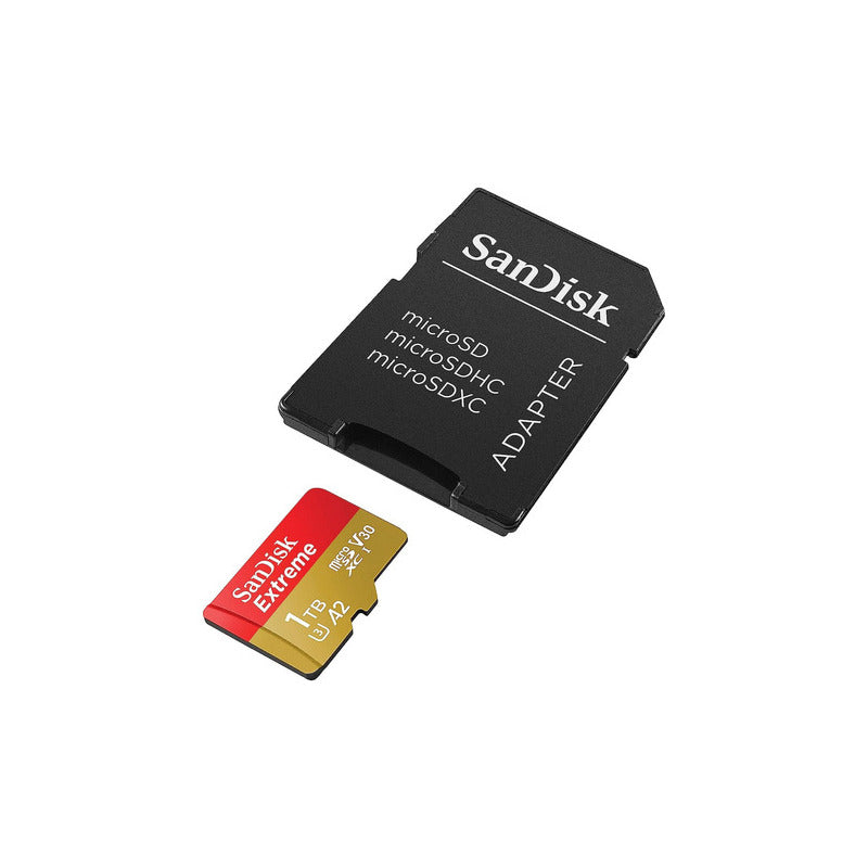 Memoria Micro SD 1TB SanDisk Extreme 190MB/s A2 V30 U3 4K UHD GoPro Drone con Adaptador SD - Original