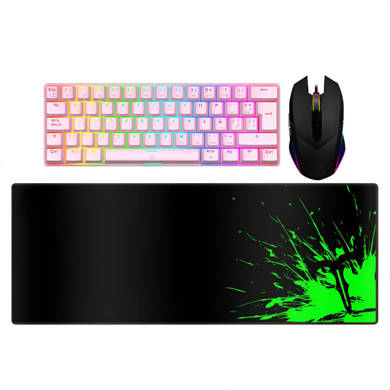 Combo Tdagger Teclado Arena Pnk + Mouse Tgm301 + Pad Mouse L