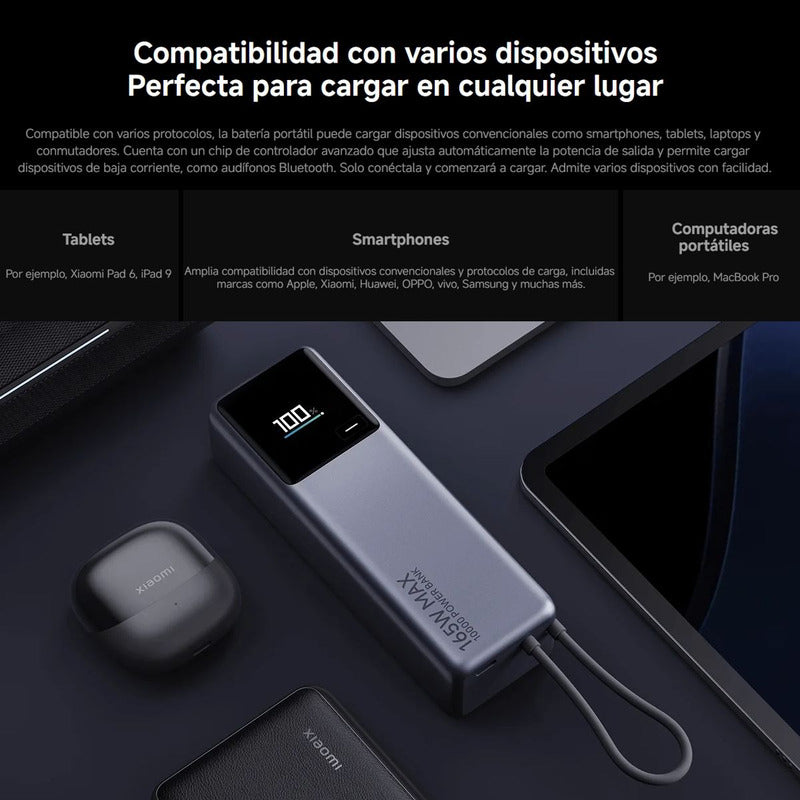 Xiaomi 165w Power Bank 10000mah, Carga Ultrarrápida Usb-c