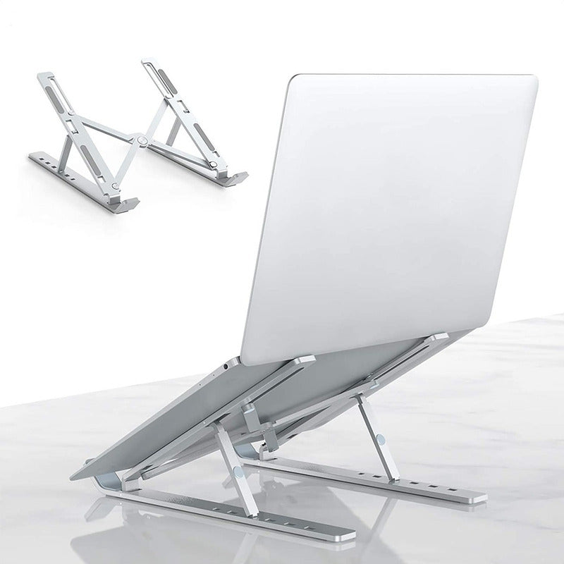 Base Portátil Ergonómica Reclinable 7 Niveles, Plástico, Wht