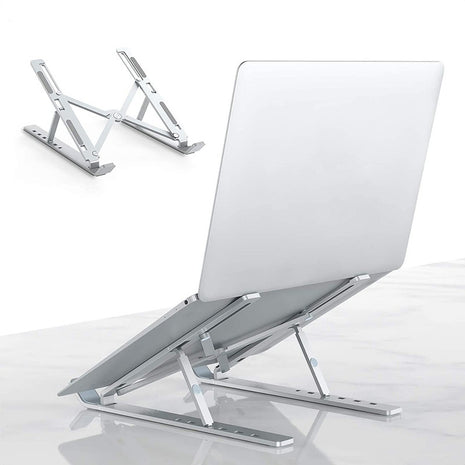 Base Portátil Ergonómica Reclinable 7 Niveles, Plástico, Wht