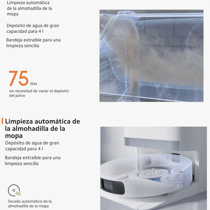 Xiaomi Robot Aspiradora Vacuum X20+, 5000pa, Navegación Laser Con Estación de Vaciado, Color Blanco