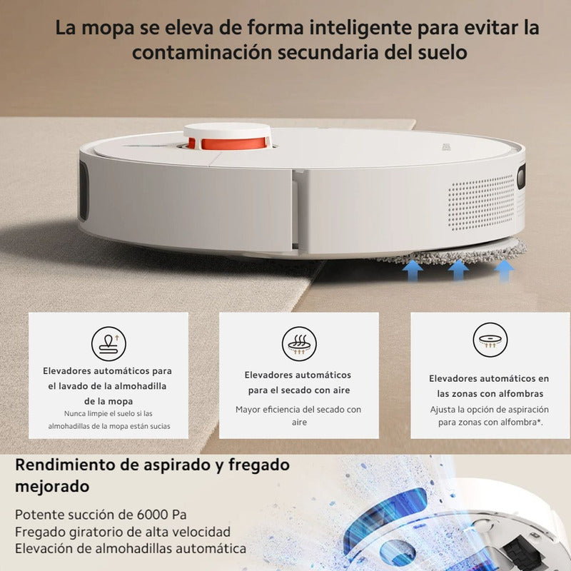 Xiaomi Robot Aspiradora Vacuum X20+, 5000pa, Navegación Laser Con Estación de Vaciado, Color Blanco