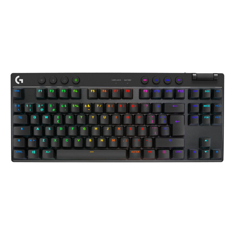 Teclado Gamer Inalámbrico Logitech G PRO X TKL LIGHTSPEED con RGB LIGHTSYNC - Negro
