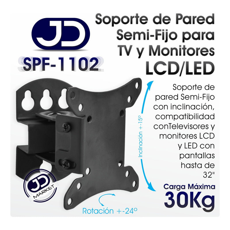 Soporte De Pared Tv/monitor 13''»32''/30kg, Techgo Spf-1102