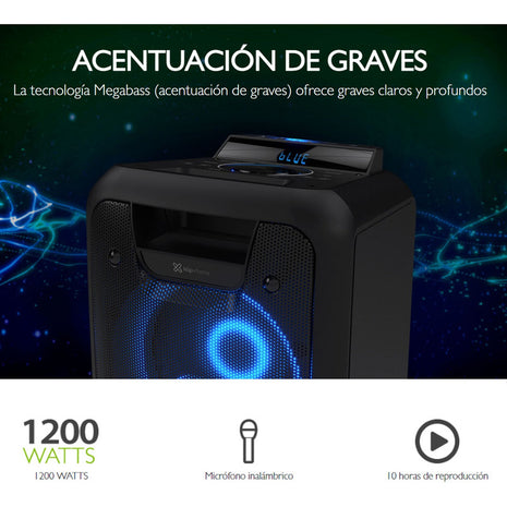 Parlante Bt + Mic Inalámbrico + Control, Klip Xtreme Kls-661